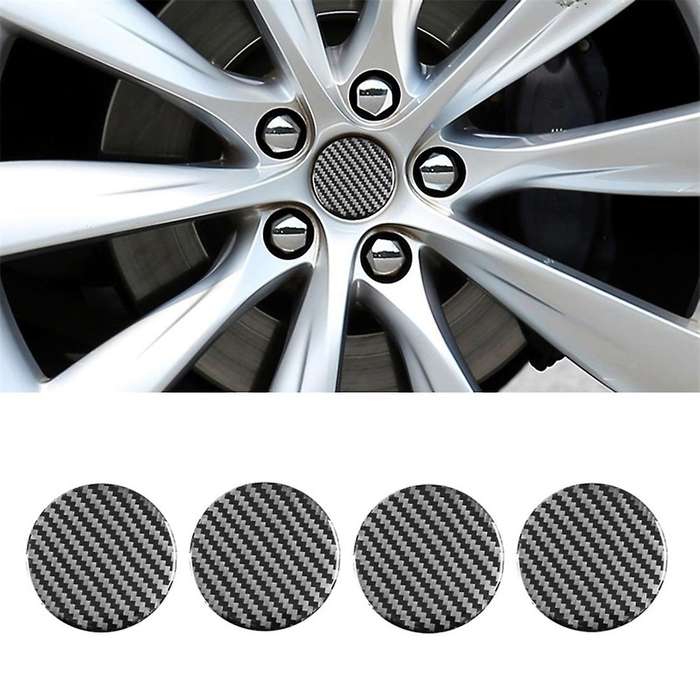 Car Tire Mark Stickers for Tesla Model X 2014-2022 Carbon Fiber