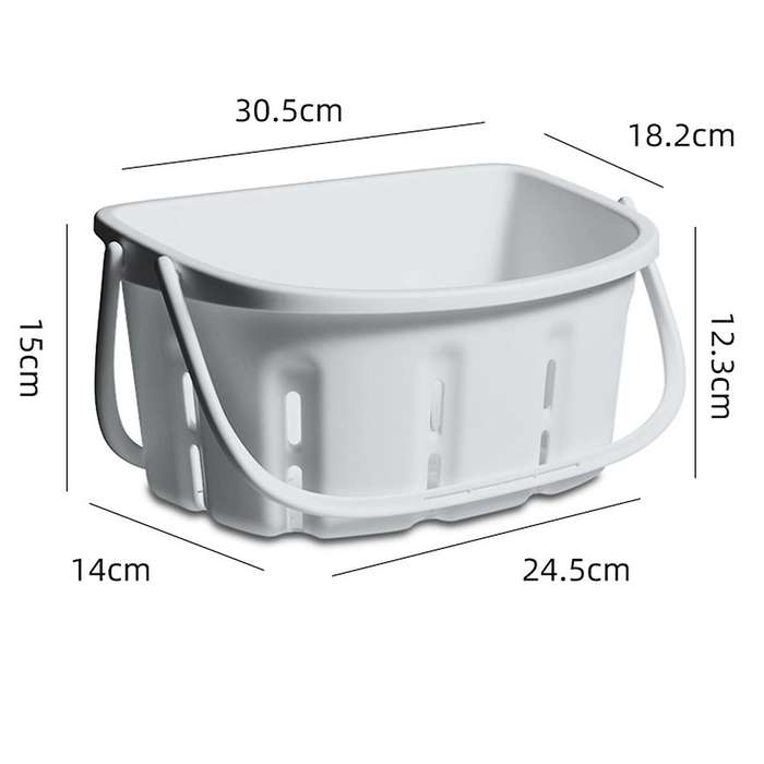 Creative Hanging Portable Storage Household Hanging Basket Gray