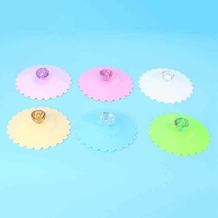 Food Grade Creative Round Cover(set Of 6) Seal Silicone 6 Colors-lace