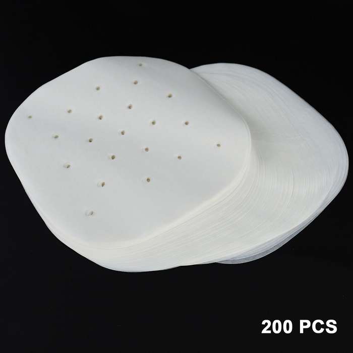 200 Sheets Of 8 Inches Air Fryer Liner Parchment Oven Steaming Paper