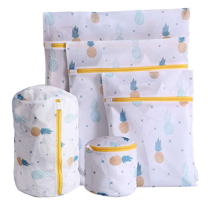 5-piece Set Of Anti-deformation Underwear Cleaning Bag Yellow