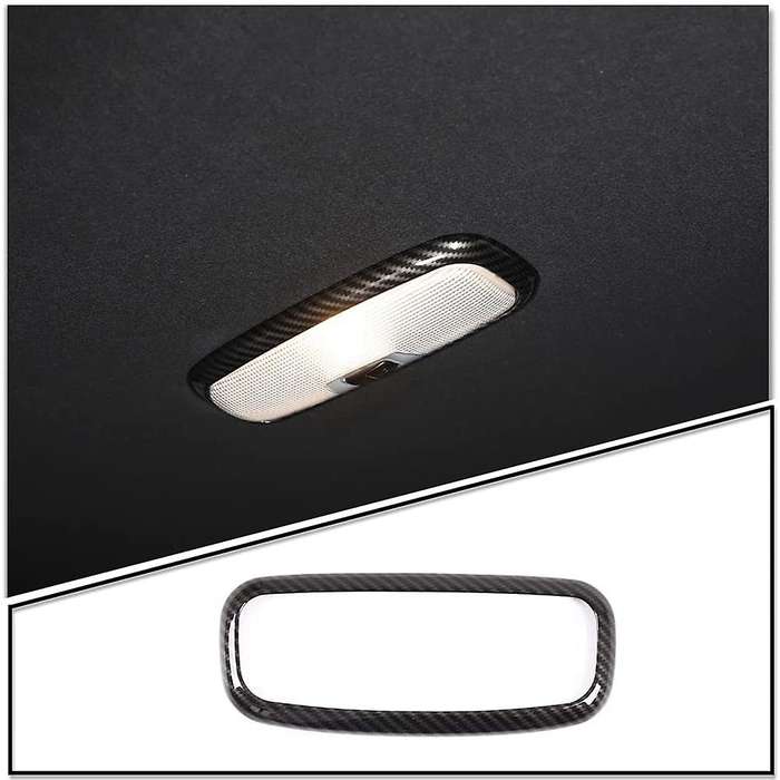 For Ford Ranger 2015+ Carbon Fiber Car Rear Reading Light Lamp Cover