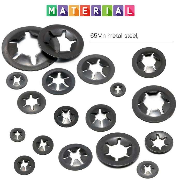 260pcs Torx Washer, Torx Hole Bearing Clamp Retaining Ring Set