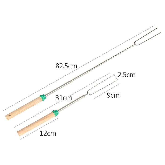 8 Marshmallow Baking Sticks Can Extend 32.4 Inches (about 82.5 Cm)