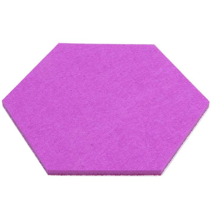 Set Of 18 Hexagon Felt Pin Board Self Adhesive Memo 5.5x5x0.2 Inches