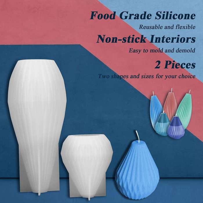 Silicone Candle Making Molds Pear Bottle Shape Molds for Aromatherapy