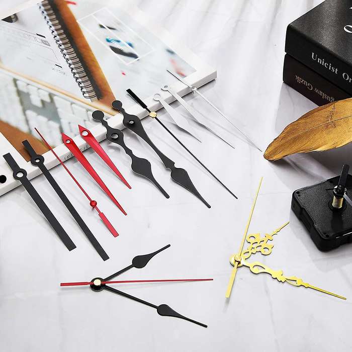 5pcs Diy Quartz Clock Movement Repair Parts with 7 Pairs Clock Hands