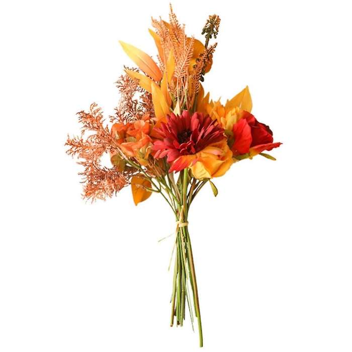 Autumn Color Simulation Bouquet Fake Flowers Wedding Decorations