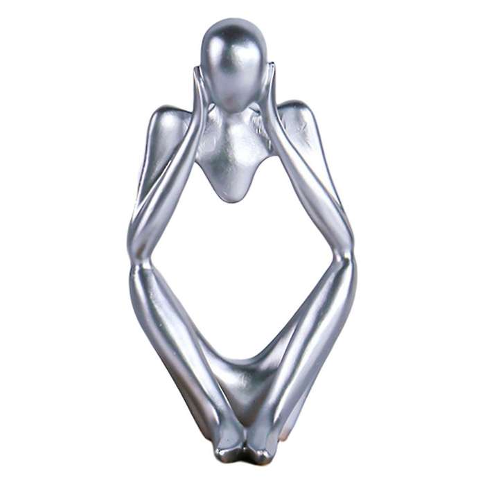 Thinker Statue Abstract Figure Sculpture Small Ornaments Resin-i