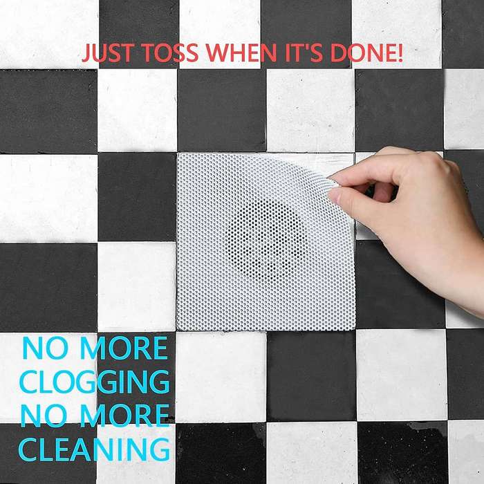 25 Pcs Drain Hair Catcher Disposable Catcher (6inch Regular Square)
