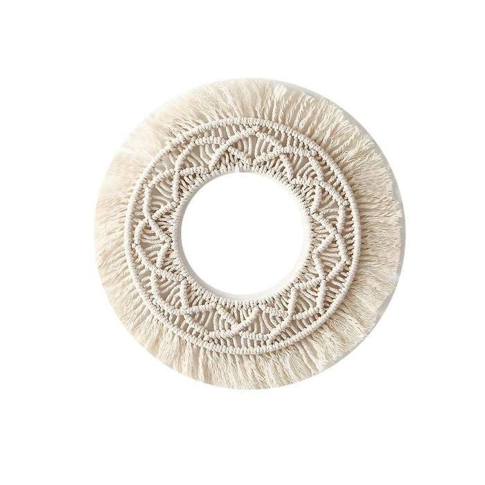 Boho Handmade Woven Macrame Backdrop Wall Tapestry for Home Decor