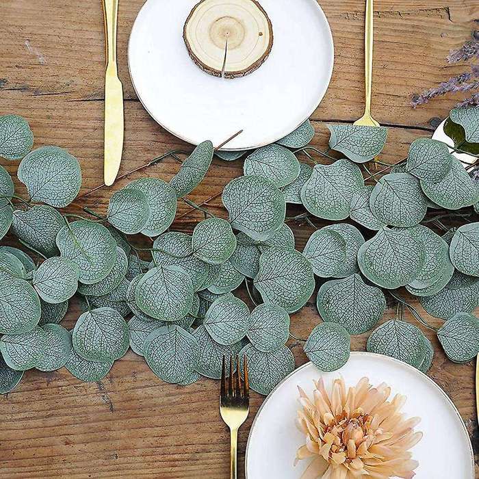 Artificial Eucalyptus Garland Fake Vine Plant with Leaves Greenery