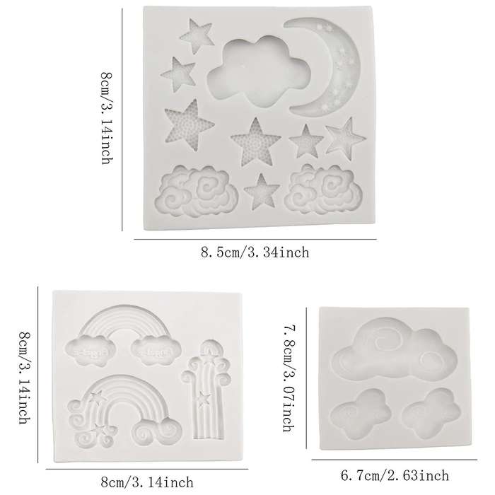 Silicone Fondant Molds Candy Chocolate Mold for Diy Crafting Cake