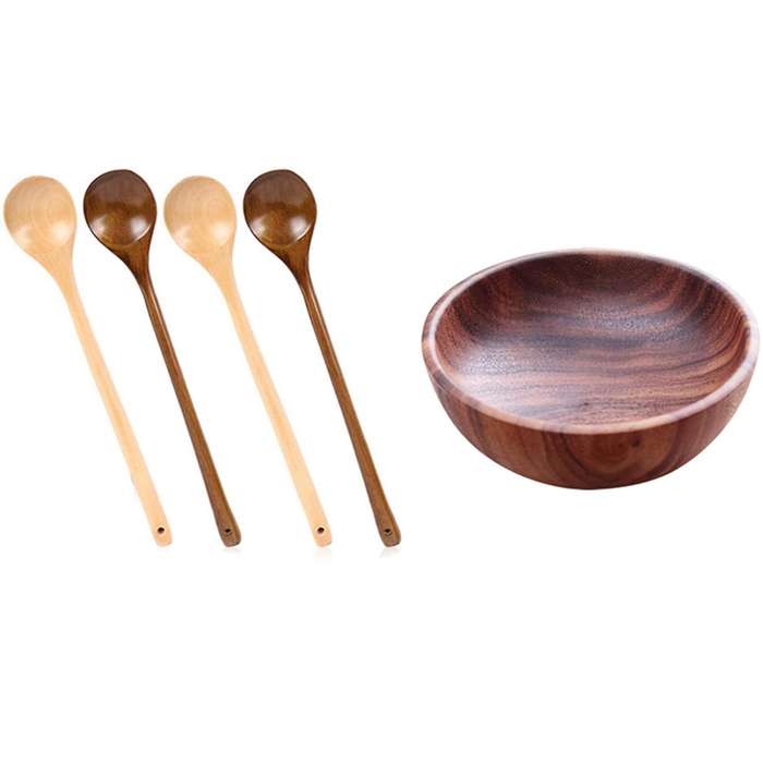 Small Wooden Dish Sauce Flavor Condiment Cup Kitchen Utensils
