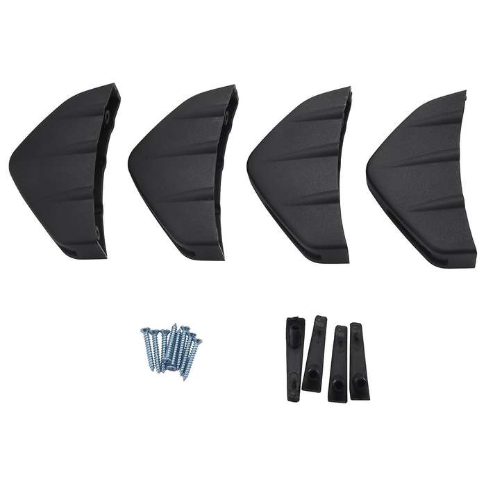 4 Pcs Universal Car Rear Bumper Lip Diffuser Shark Fin Style Car Back