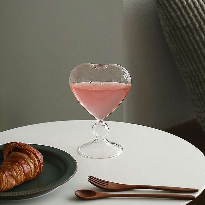 Glass Flower Pots Planter Heart Vase Standing Vase Desktop Decorative