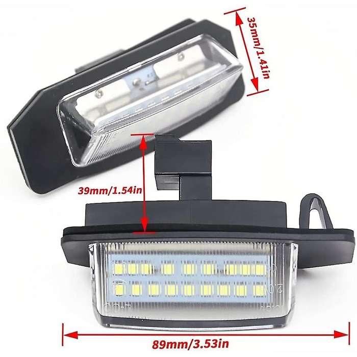 2pcs Led License Number Plate Light Lamps for Mitsubishi Outlander