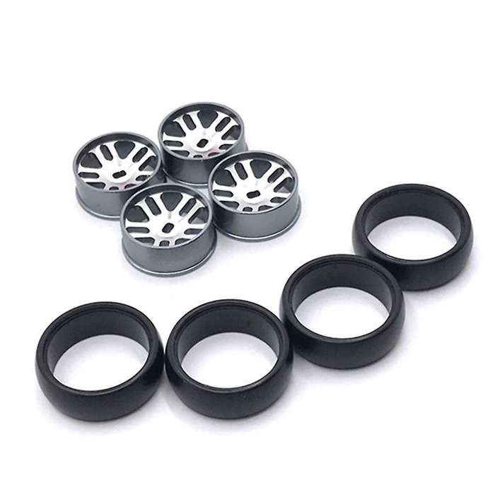 Metal Wheel Rim Hard Drift Tire for Wltoys K969 Mini-z 1/28 Rc Car,4