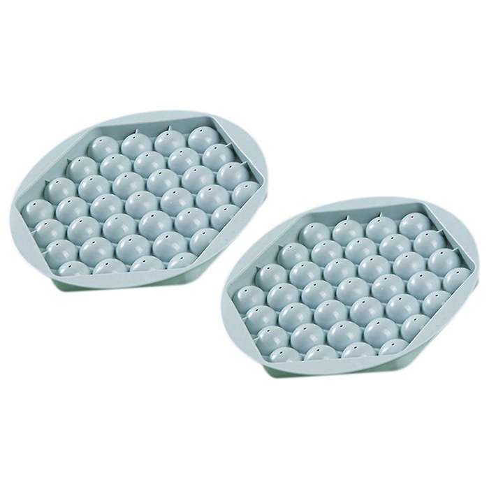2 Packs Hexagon Round Ice Square Tray with Lid,mini Circle Ice Ball-a