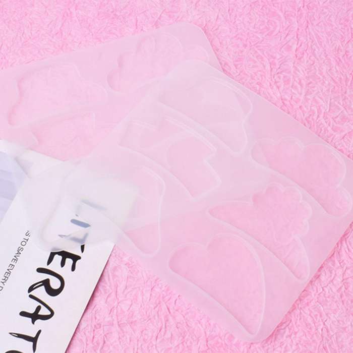 1 Set Hair Grasp Clip Crystal Epoxy Mold Accessories Casting Tool