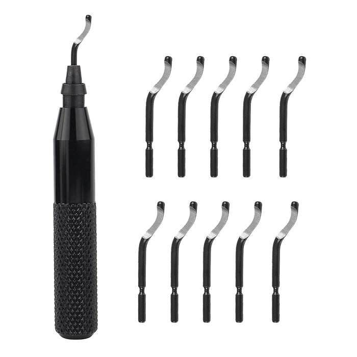 11 Pcs Rotary Hand Deburring Tool Kit for Cutting Deburrs Wood A