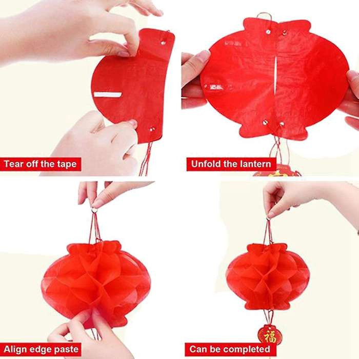 30pack 8.5 Inch Chinese New Year Red Paper Lanterns,hanging Lanterns