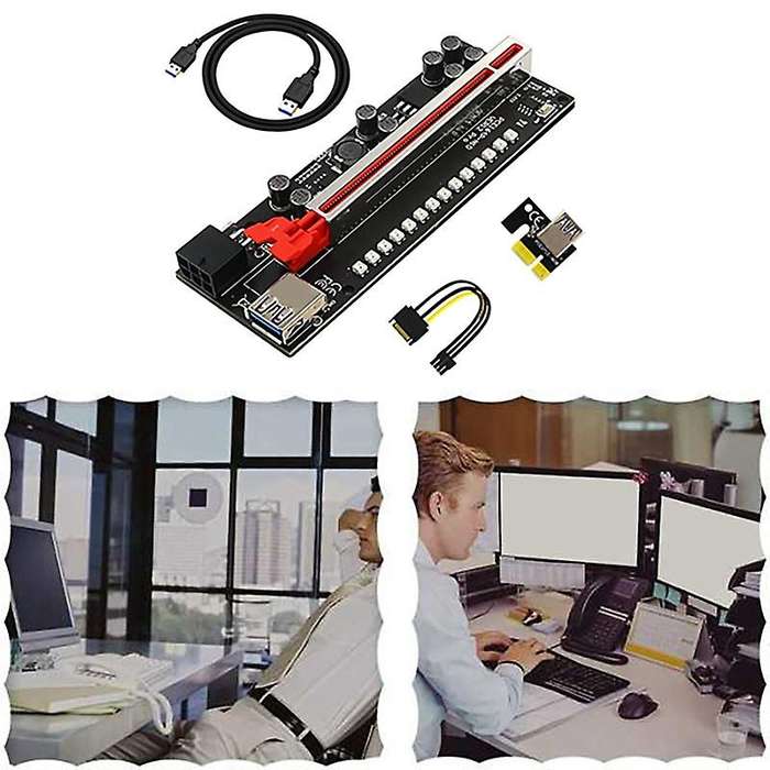 1 Pcs 1x to 16x Graphic Extension for Btc Mining Power Adapter Card