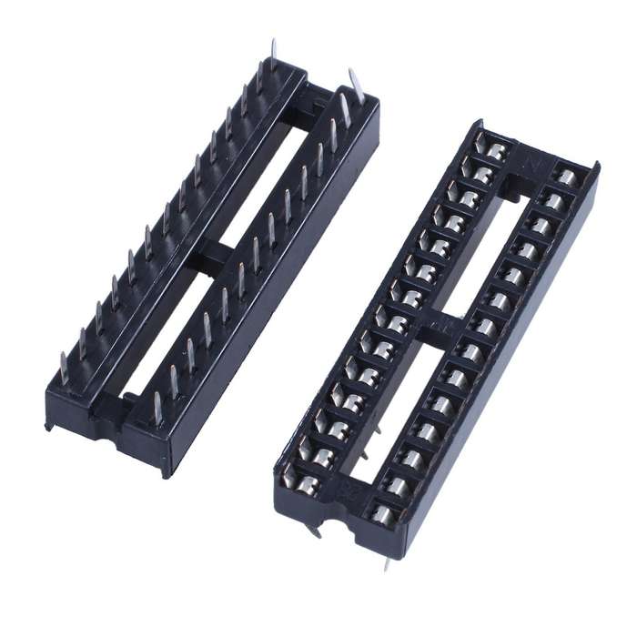 17 Pcs X 28 Pin Dip Ic Sockets Adaptor Solder Type Socket