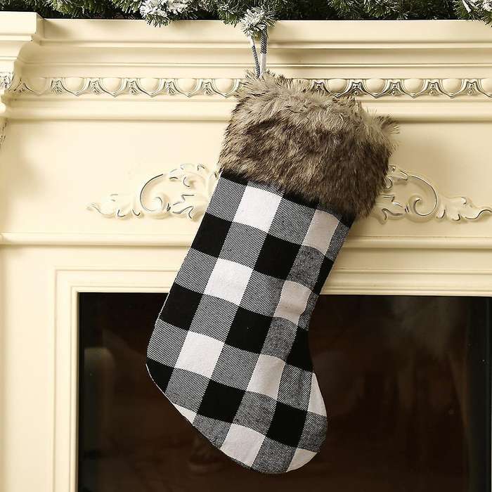 Christmas Stockings - 2 Pack Plaid Classic Large Christmas Stockings