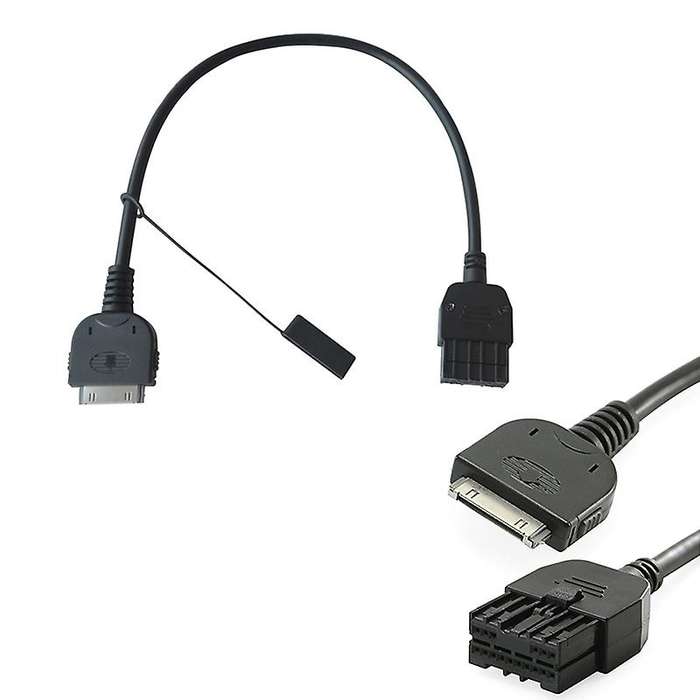 Black Aux Input Interface Cable Port Fit for Infiniti Nissan Ipod
