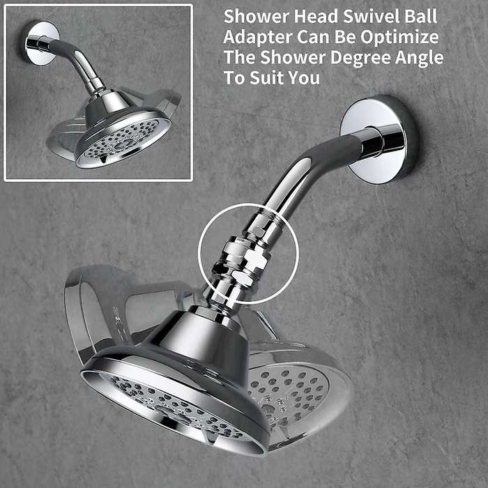 Shower Head Swivel Ball Adapter Joint Brass Adjustable Arm Extension