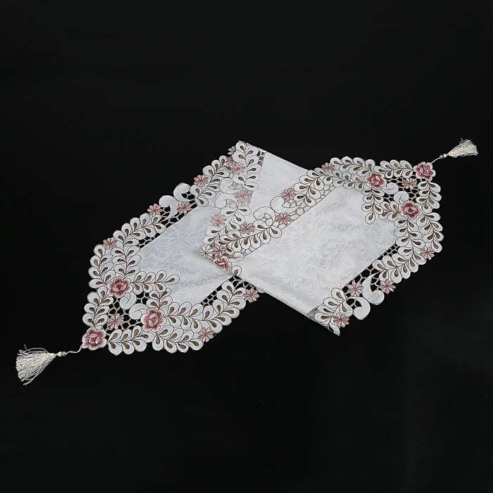 New Table Runner Embroidered Floral Table Cloth Pattern:#1 40x150cm