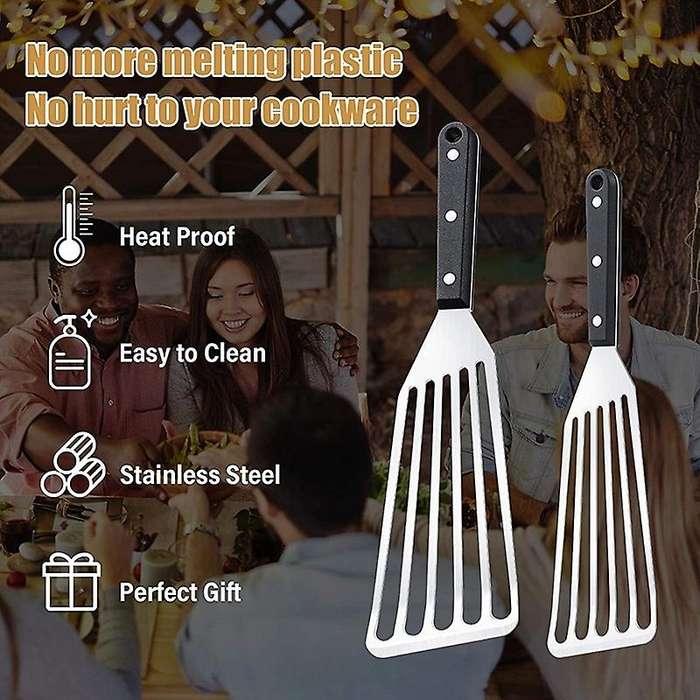 2 Pieces Slotted Fish Spatulas,cooking Spatula for Grilling,frying