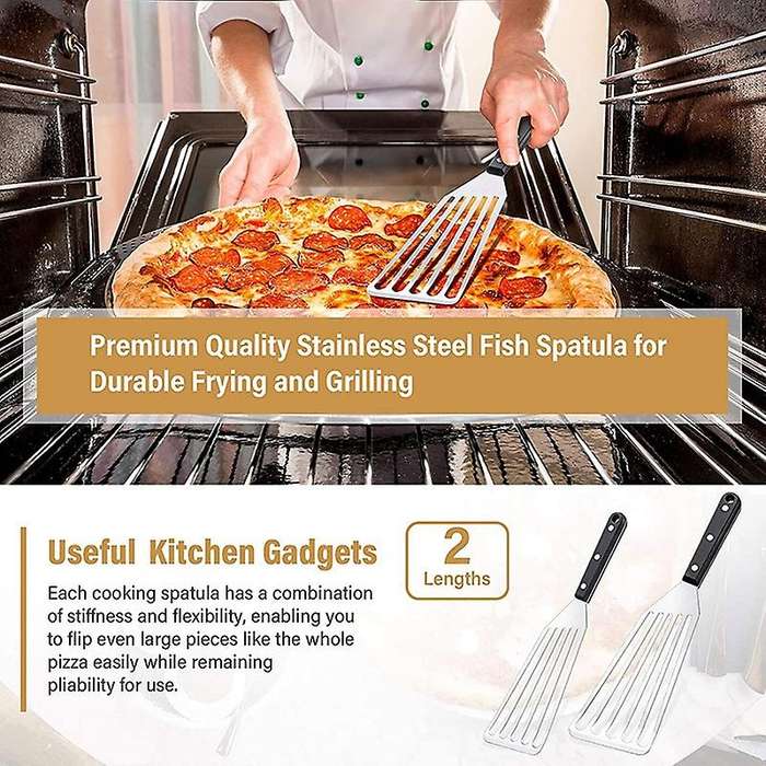 2 Pieces Slotted Fish Spatulas,cooking Spatula for Grilling,frying