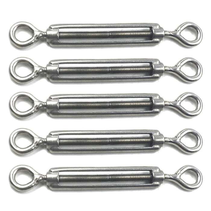 M5 Stainless Steel 304 Eye & Eye Turnbuckle (m5, 5pcs)