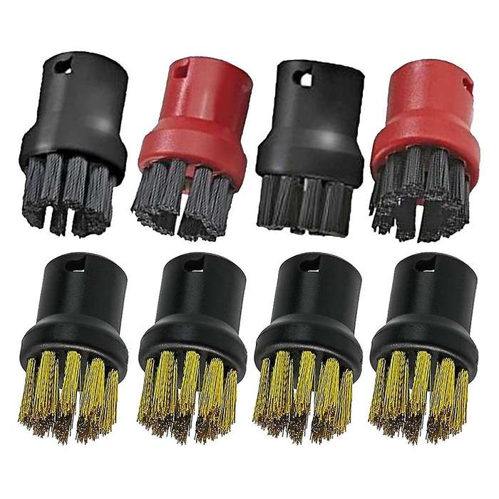 Nylon + Copper Brush Tool Jet Nozzles for Karcher Steam Cleaners 8pcs