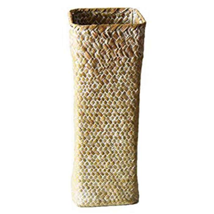 Rattan Flower Vase Bamboo Baskets Tall Vases for Home Decor White