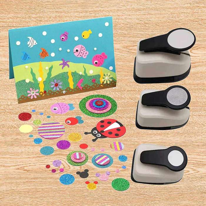 3pcs Paper Punches-hole Puncher,for Crafts 9/16/25mm Circle Punch Set