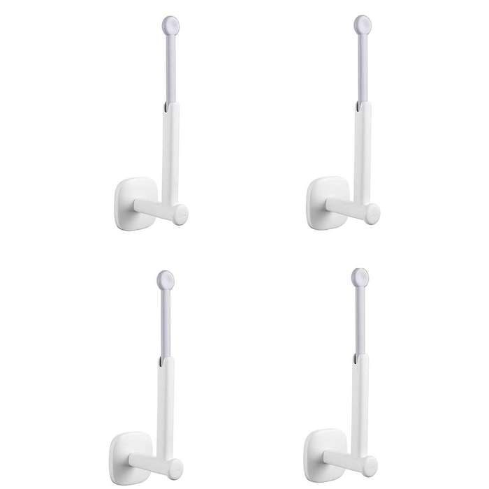 4pcs Adhesive Hooks Wall Hooks Multifunction Rotatable (grey)