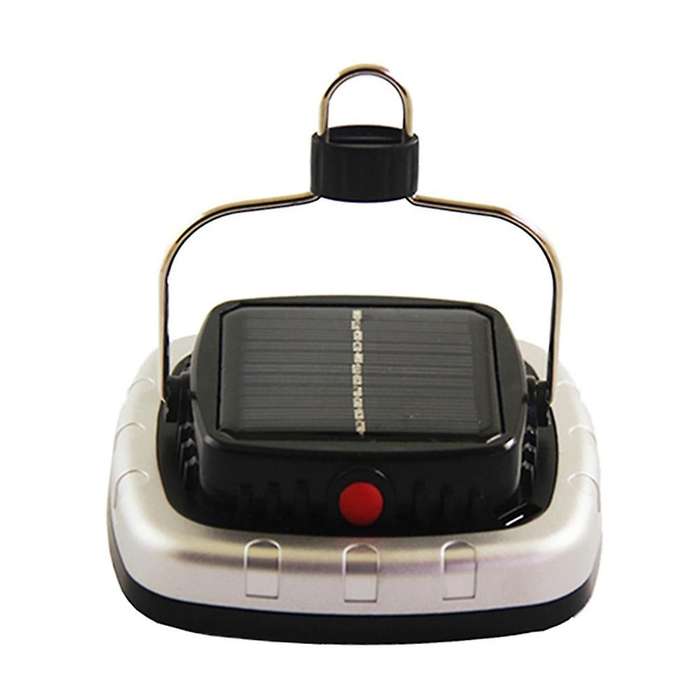Portable Led Camping Lantern Solar Usb Rechargeable Tent Lamp Black