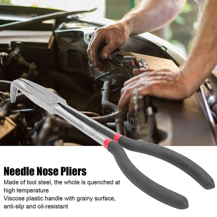 Needle Pliers 11 Inch 90 Degree Curved Nose Pliers Steel High Tool