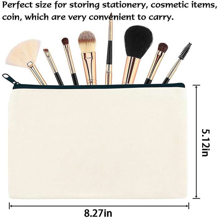 16pcs Multi-purpose Cosmetics Bag with Zipper Canvas Makeup Pouches