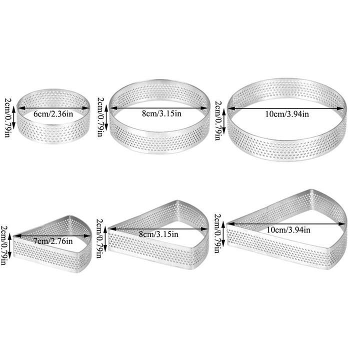 Stainless Steel Perforated Tart Rings,heat-resistant Porous Cake