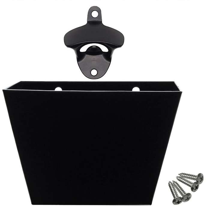 Stainless Steel Bottle Opener Beer Cap Catcher Storage Bucket Box A