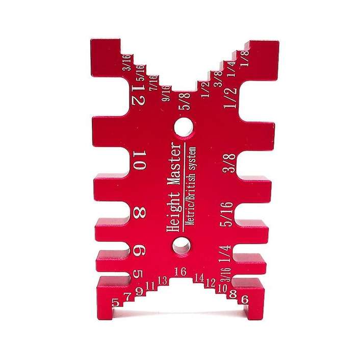 Woodworking Tenon Caliper Measuring Gauge for Wood Work Tools Red