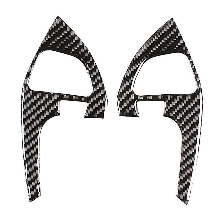 Car Soft Carbon Fiber Steering Wheel Button Stickers Cover Trim
