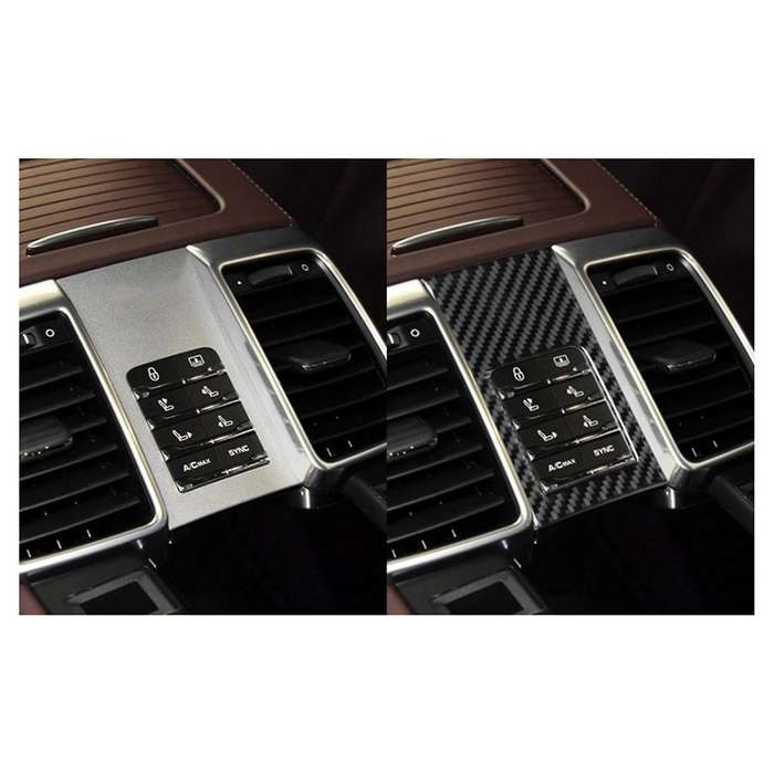 Car Rear Seat Adjustment Panel Sticker Trim for Panamera 2010-2016 A