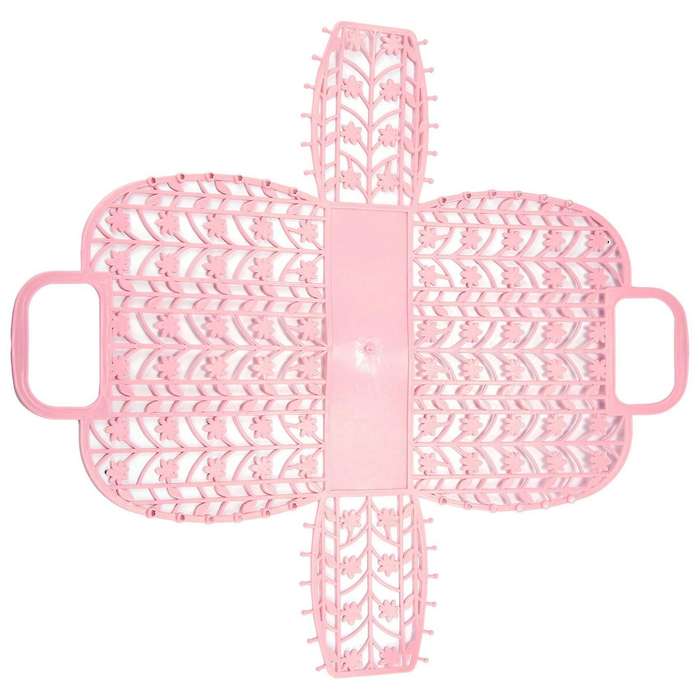 2x Bathroom Hollow Washing Storage Basket Shower Basket Plastic Pink