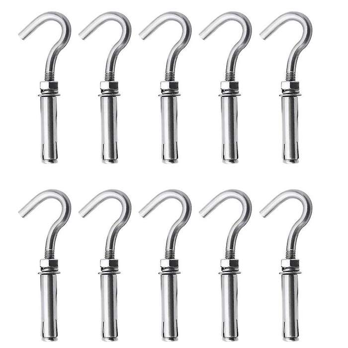 10pcs Concrete Wall Hook, 304 Stainless Steel Hook for Wall (m6)