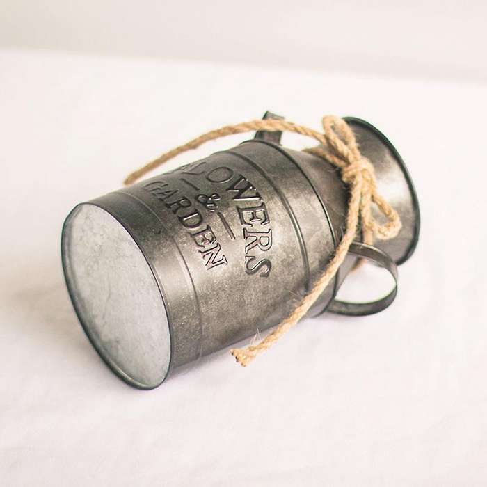 Tin Flower Pot Iron Vase Flower Bucket Kettle Flower Retro Decorative